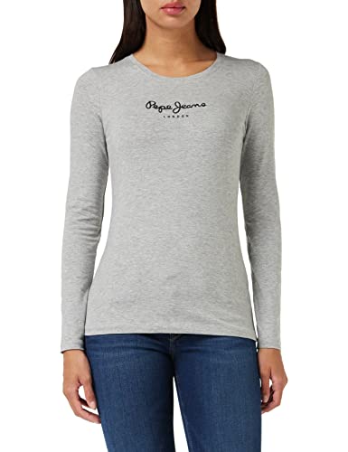 Pepe Jeans Damen New Virginia Ls N T-Shirt, Grau MARL, M von Pepe Jeans