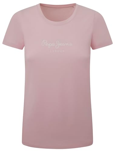 Pepe Jeans Damen New Virginia Ss N T-Shirt, Pink (Pink), M von Pepe Jeans