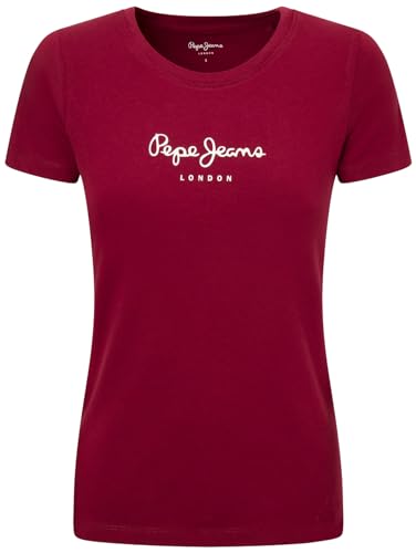 Pepe Jeans Damen New Virginia Ss N T-Shirt, Red (Burgundy), XXS von Pepe Jeans