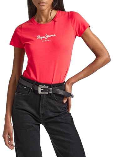 Pepe Jeans Damen New Virginia Ss N T-Shirt, Red (Crispy Red), M von Pepe Jeans