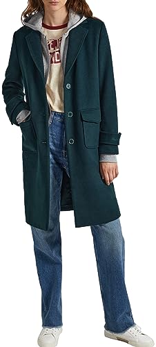 Pepe Jeans Damen Nica Wool Coat, Green (Regent Green), XL von Pepe Jeans