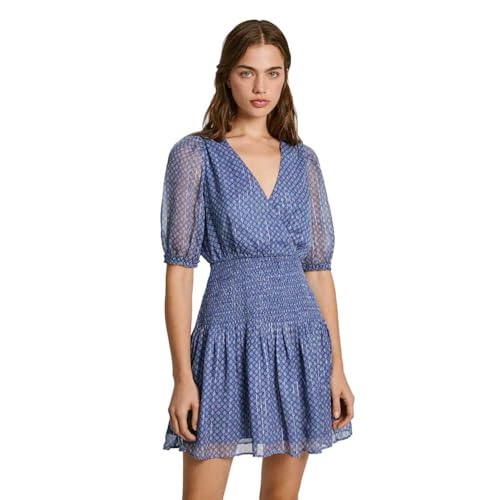 Pepe Jeans Damen Nikki Kleid, Blau (French Blue), L von Pepe Jeans