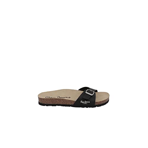 Pepe Jeans Damen Oban Clever W Sandal, Black (Black), 37 EU von Pepe Jeans