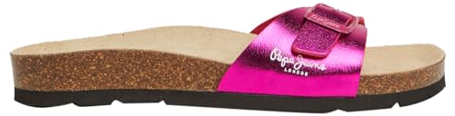 Pepe Jeans Damen Oban Metal W Sandale, Rosa (Rosso Pink), 4 von Pepe Jeans