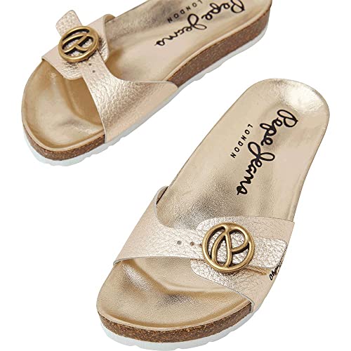 Pepe Jeans Damen Oban Signature Ii W Flat Sandals, Yellow (Gold), 38 EU von Pepe Jeans