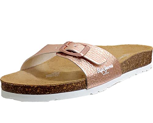 Pepe Jeans Damen Oban Smart W Flat Sandals, Pink (Powder Pink), 38 EU von Pepe Jeans