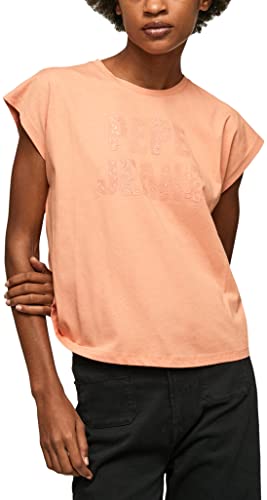 Pepe Jeans Damen Ola T-Shirt, Orange (Peach), S von Pepe Jeans