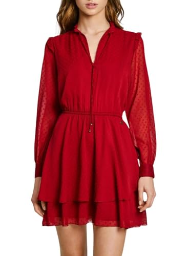Pepe Jeans Damen Otto Kleid, Rot (Burnt Red), XL von Pepe Jeans