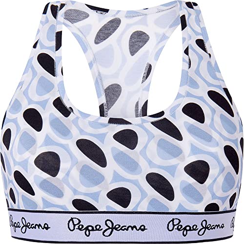 Pepe Jeans Damen P Print Rb Brlt Bra, Blue (Navy), L von Pepe Jeans