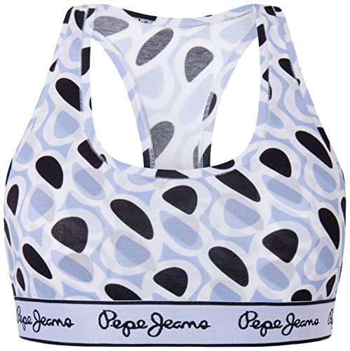 Pepe Jeans Damen P Print Rb Brlt Bra, Blue (Navy), S von Pepe Jeans