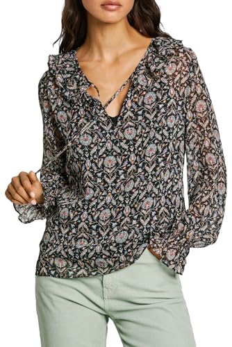 Pepe Jeans Damen Peggy Hemd, Schwarz (Black), M von Pepe Jeans