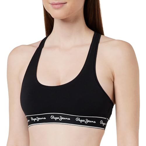 Pepe Jeans Damen Pepe Rb Brlt Bra, Black (Black), XS von Pepe Jeans