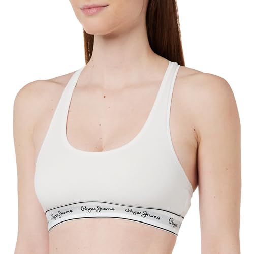 Pepe Jeans Damen Pepe Rb Brlt Bra, White (White), XS von Pepe Jeans