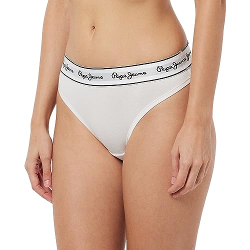 Pepe Jeans Damen Pepe Unterwäsche im Bikini Stil, Weiß, XL EU von Pepe Jeans