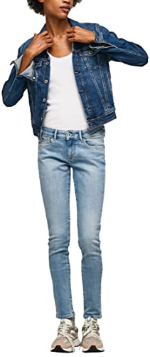 Pepe Jeans Damen Pixie Jeans, Blue (Denim-MN2), 24W / 30L von Pepe Jeans