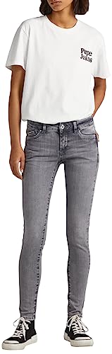 Pepe Jeans Damen Pixie Jeans, Grau (Denim-xv4), 25W / 30L EU von Pepe Jeans