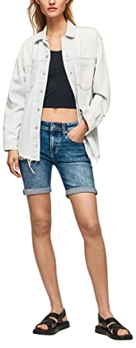 Pepe Jeans Damen Poppy Shorts, Blue (Denim-GW4), 26W von Pepe Jeans