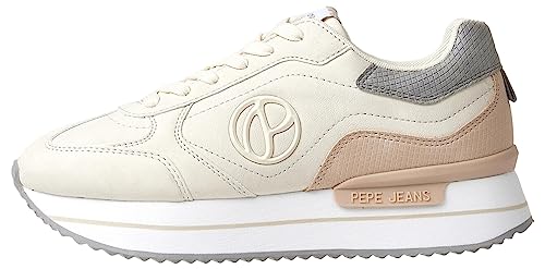 Pepe Jeans Damen RUSPER MINIMAL Sneaker, White (Mousse), 38 EU von Pepe Jeans