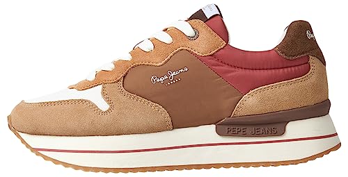 Pepe Jeans Damen RUSPER Queen Sneaker, Brown (Bare), 37 EU von Pepe Jeans