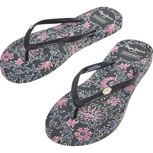 Pepe Jeans Damen Rake Nature Flip-Flop, Schwarz (Schwarz), 36 von Pepe Jeans