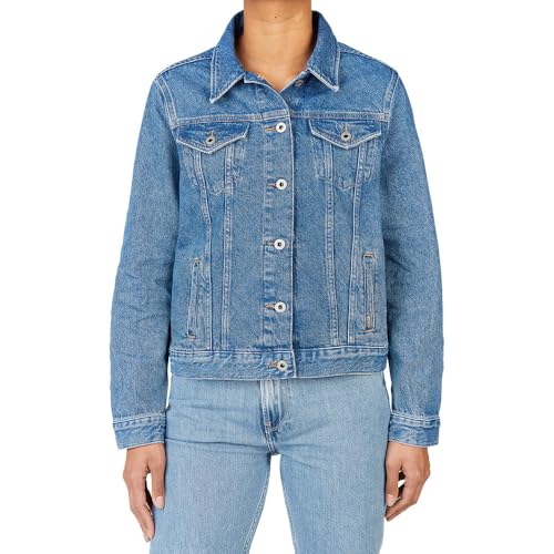 Pepe Jeans Damen Regular Jacket Jacke, Blau (Denim-IB7), XL von Pepe Jeans