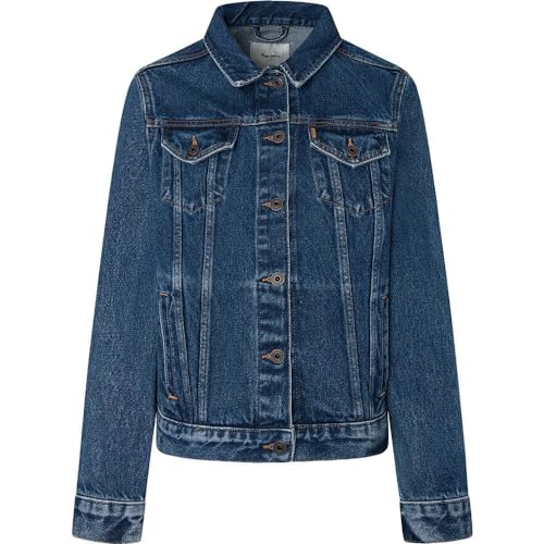 Pepe Jeans Damen Regular PL402432 Jacket, Blue (Denim-CT9), M von Pepe Jeans