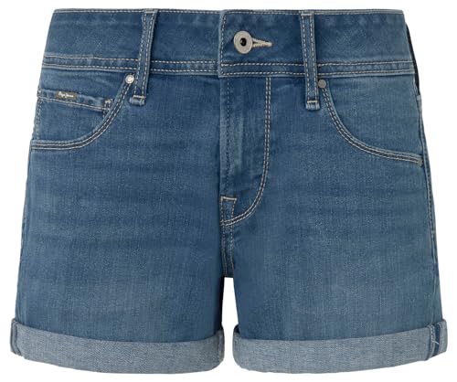 Pepe Jeans Damen Relaxed Short Mw Shorts, Blau (Denim-HT1), 31W von Pepe Jeans