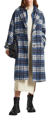 Pepe Jeans Damen Runna Hairy Checks Coat, Multicolour (Multi), L von Pepe Jeans