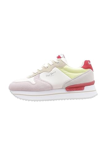 Pepe Jeans Damen Rusper Sweet Platform Sneaker, White (Factory White), 37 EU von Pepe Jeans