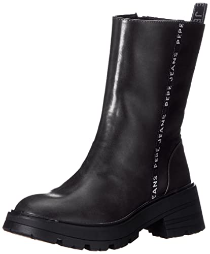 Pepe Jeans Damen SODA BASS W Boots, 999BLACK, 37 EU von Pepe Jeans