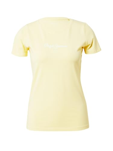 Pepe Jeans Damen Shirt Virginia pastellgelb/weiß L von Pepe Jeans