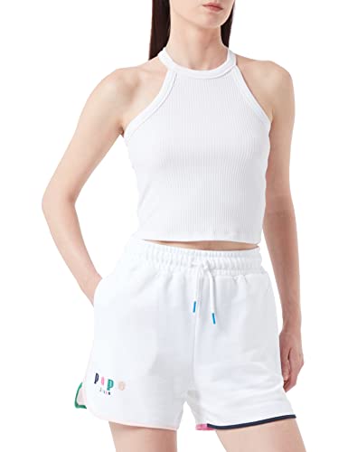 Pepe Jeans Damen Shorts Peg Short, Weiß (White), XL von Pepe Jeans