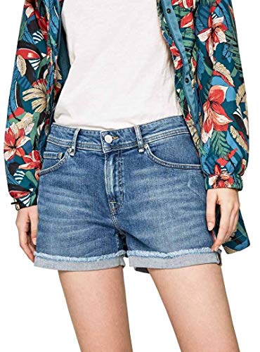 Pepe Jeans Damen Shorts Thrasher Bling, Blau (Denim 000), 33 von Pepe Jeans