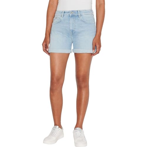 Pepe Jeans Damen Skinny Short Hw Shorts, Blau (Denim-PF6), 31W von Pepe Jeans