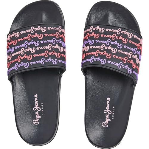 Pepe Jeans Damen Slider Set W Flip-Flop, Schwarz (Schwarz), 3 von Pepe Jeans