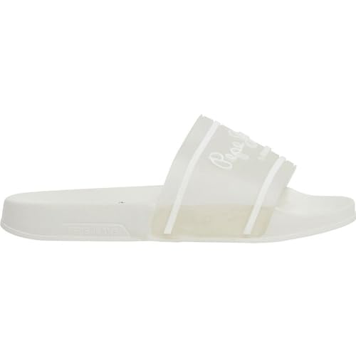 Pepe Jeans Damen Slider Translucent W Flip-Flop, Weiß (Off White), 3 von Pepe Jeans