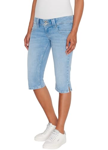 Pepe Jeans Damen Slim Crop Lw Shorts, Blau (Denim-MP2), 28W von Pepe Jeans