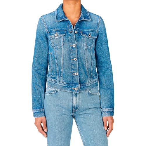 Pepe Jeans Damen Slim Jacket Jacke, Blau (Denim-IA5), L von Pepe Jeans