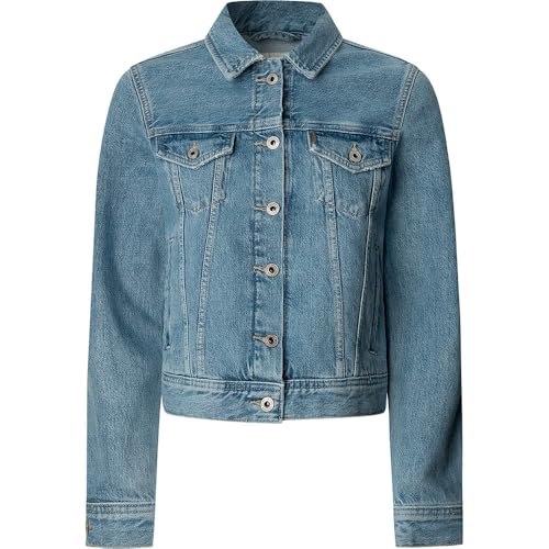Pepe Jeans Damen Slim Jacket Jacke, Blau (Denim-MS4), M von Pepe Jeans