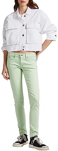 Pepe Jeans Damen Soho Pants, Green (Bleach Green), 30W / 32L von Pepe Jeans