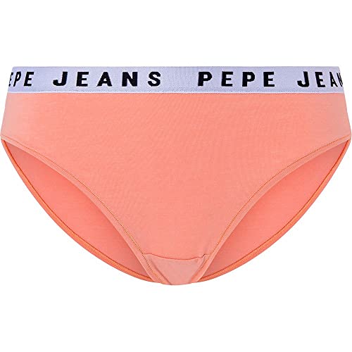 Pepe Jeans Damen Solid Bikini Style Underwear, Orange (Peach), L von Pepe Jeans