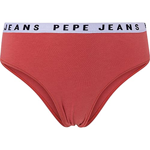 Pepe Jeans Damen Solid Brazilian Bikini Style Underwear, Red (Red), M von Pepe Jeans