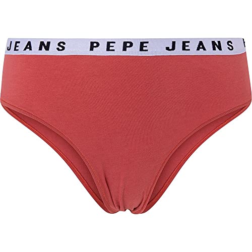 Pepe Jeans Damen Solid Brazilian Bikini Style Underwear, Red (Red), S von Pepe Jeans