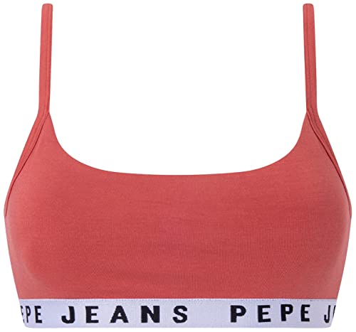 Pepe Jeans Damen Solid STR Brlt Bra, Red (Red), L von Pepe Jeans