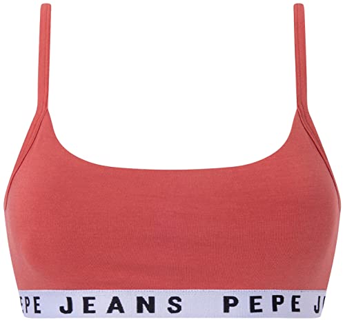 Pepe Jeans Damen Solid STR Brlt Bra, Red (Red), M von Pepe Jeans