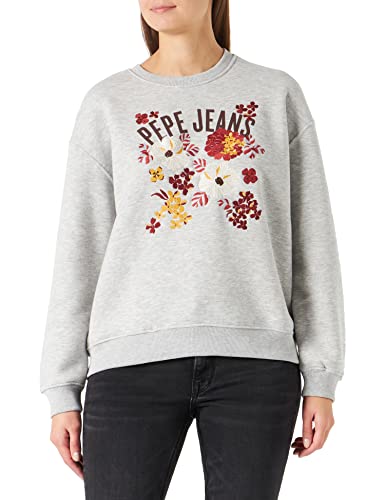 Pepe Jeans Damen Stephanie Sweatshirt, Grey (Grey Marl), M von Pepe Jeans