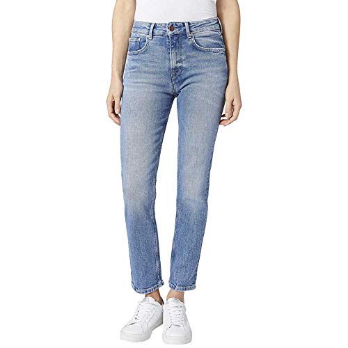 Pepe Jeans Damen Straight Jeans Mary, Blau (Archive Light Used 000), 24W / 30L von Pepe Jeans