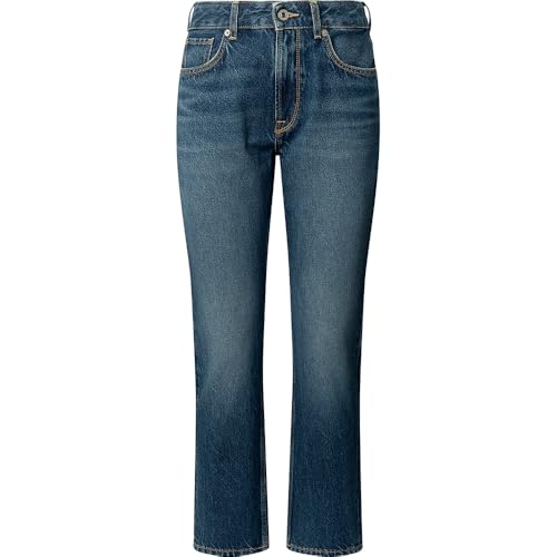 Pepe Jeans Damen Straight Mw Mary Jeans, Blau (Denim-4A3), 34W x 32L von Pepe Jeans