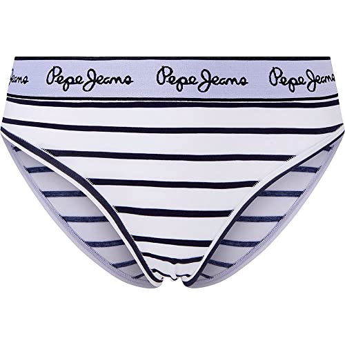 Pepe Jeans Damen Stripes Bikini Style Underwear, Blue (Navy 1), XL von Pepe Jeans