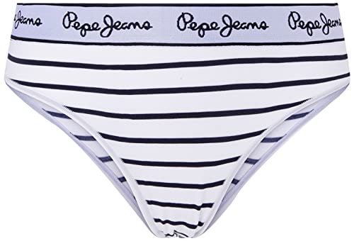 Pepe Jeans Damen Stripes Brazilian Bikini Style Underwear, Blue (Navy), S von Pepe Jeans